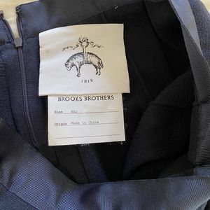 Brooks Brothers Navy Pleated Midi Skirt